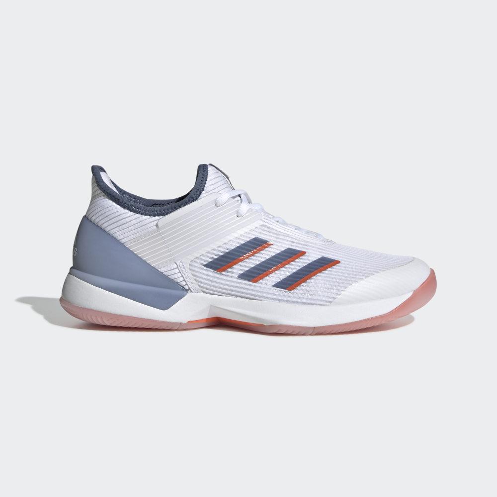 Adidas Women's Adizero Ubersonic 3 Tennis Shoes White/Orange Ireland EF1154